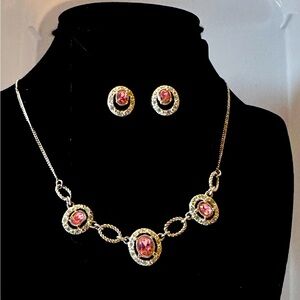 16” Silver Necklace and Matching Post Earrings